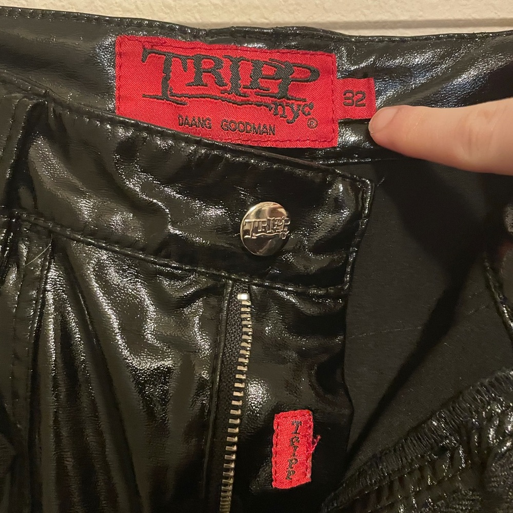 Rare Black faux leather Tripp nyc pants Daang Goodman - Picture 4 of 7